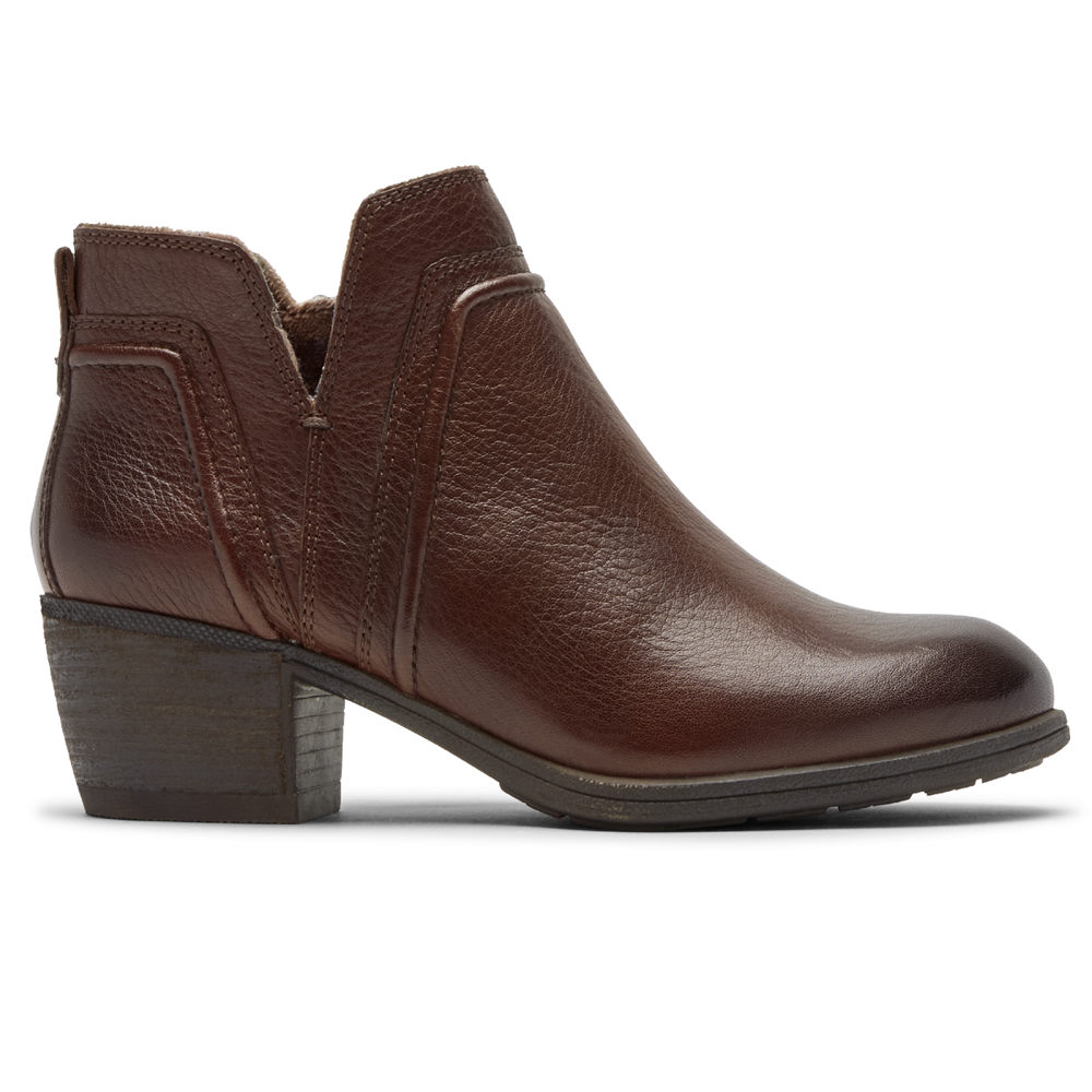 Rockport Booties For Womens Brown - Cobb Hill Anisa V-Cut - MZ6932801